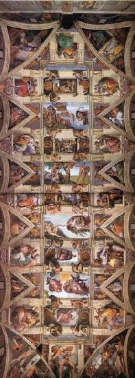 Michelangelo Buonarroti The ceiling Sweden oil painting art